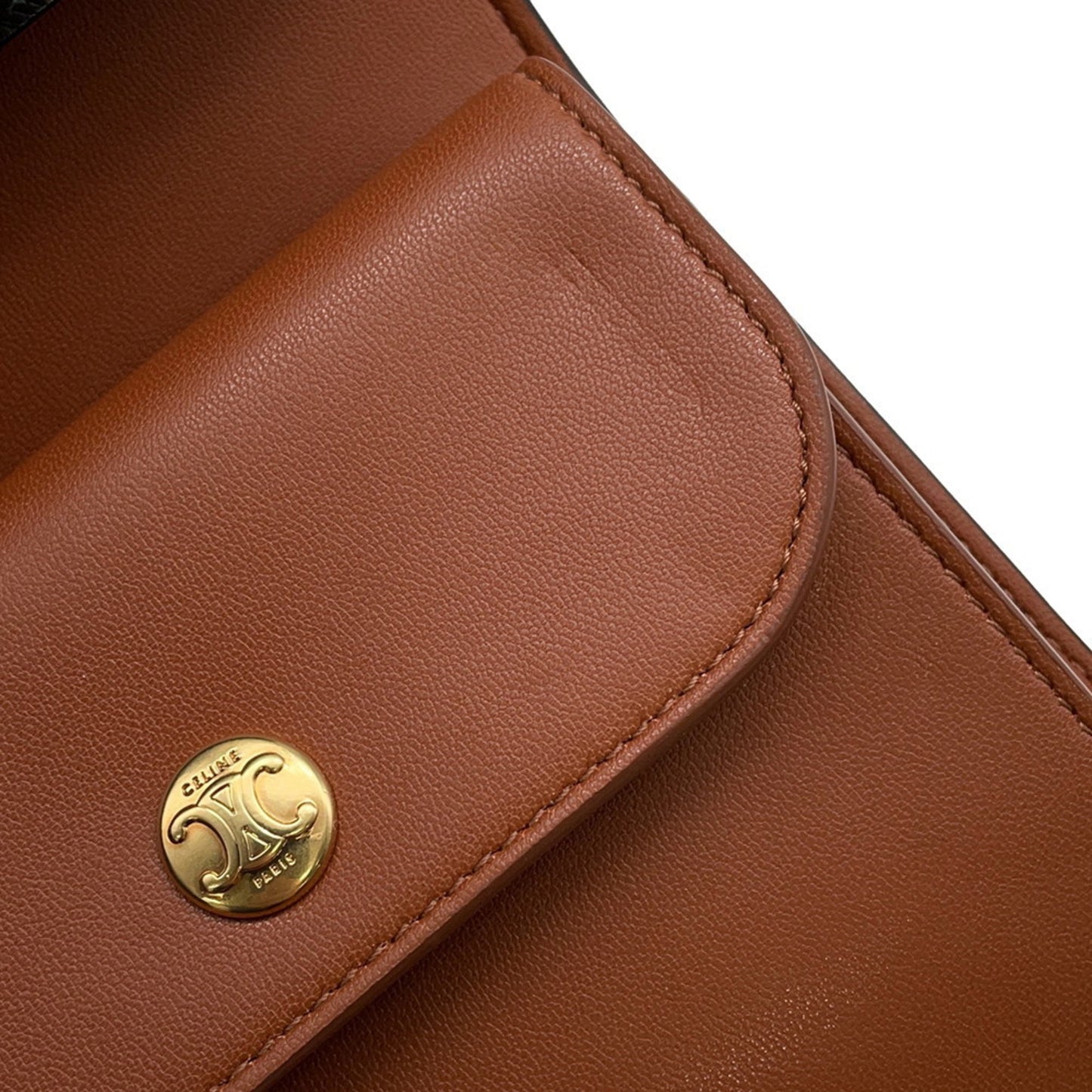 Canvas leather pochette celine