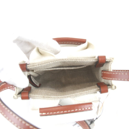 Linen Cotton Leather Tote Bag