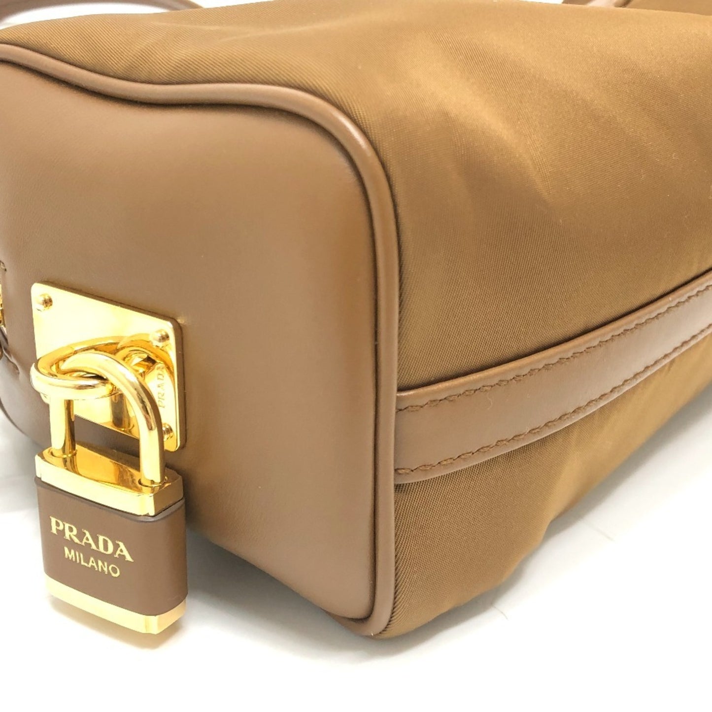 Nylon Leather Prada Bag Shoulder