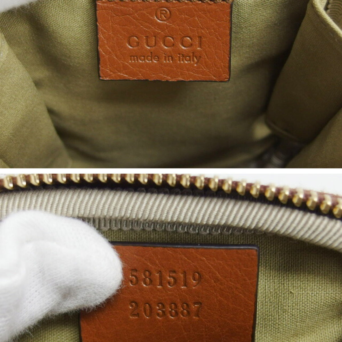 GUCCI Fanny Pack Canvas Leather