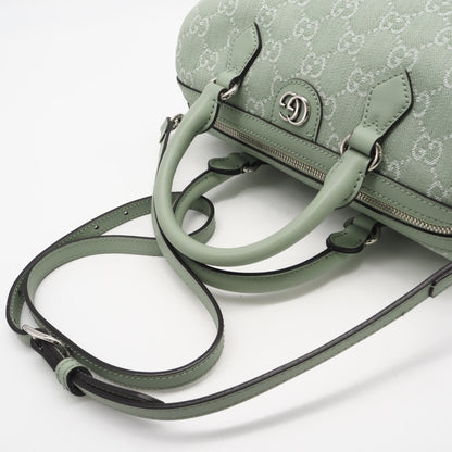 GUCCI Boston Bag Handbag Gg Canvas