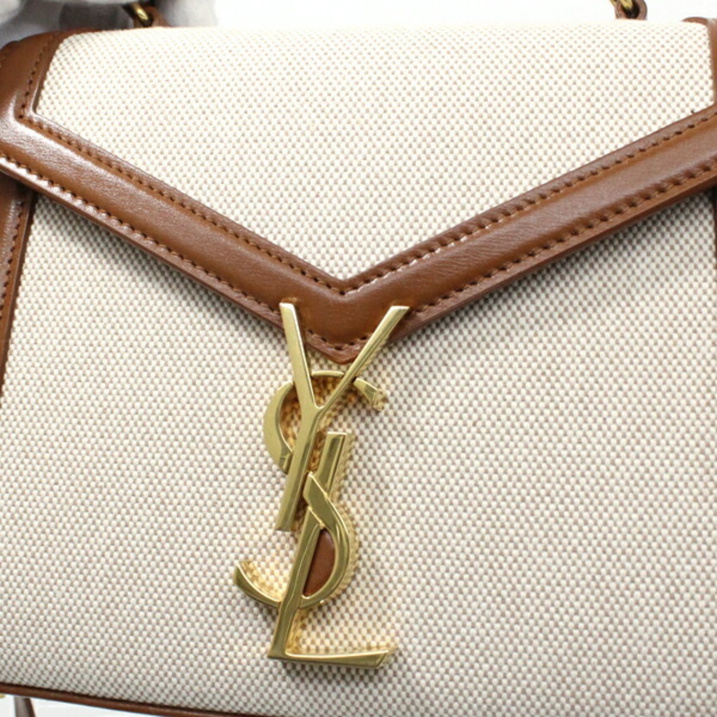 Shoulder Bag Canvas Leather By Saint Laurent