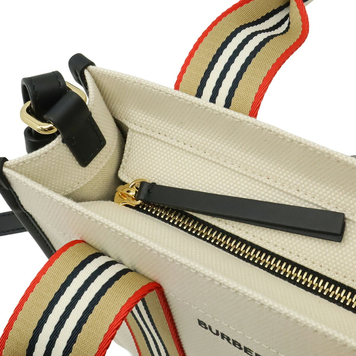 BURBERRY Shoulder Bag Tote Bag Canvas Leather