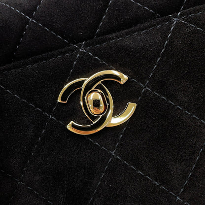 CHANEL Shoulder Bag Suede Leather