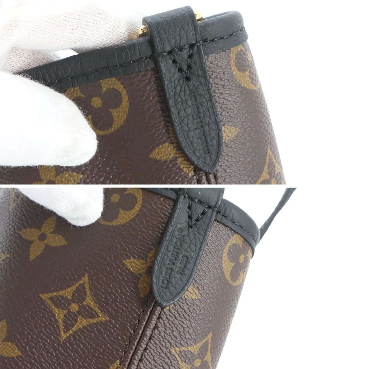 LOUIS VUITTON Handbag Pouch Monogram Canvas Leather