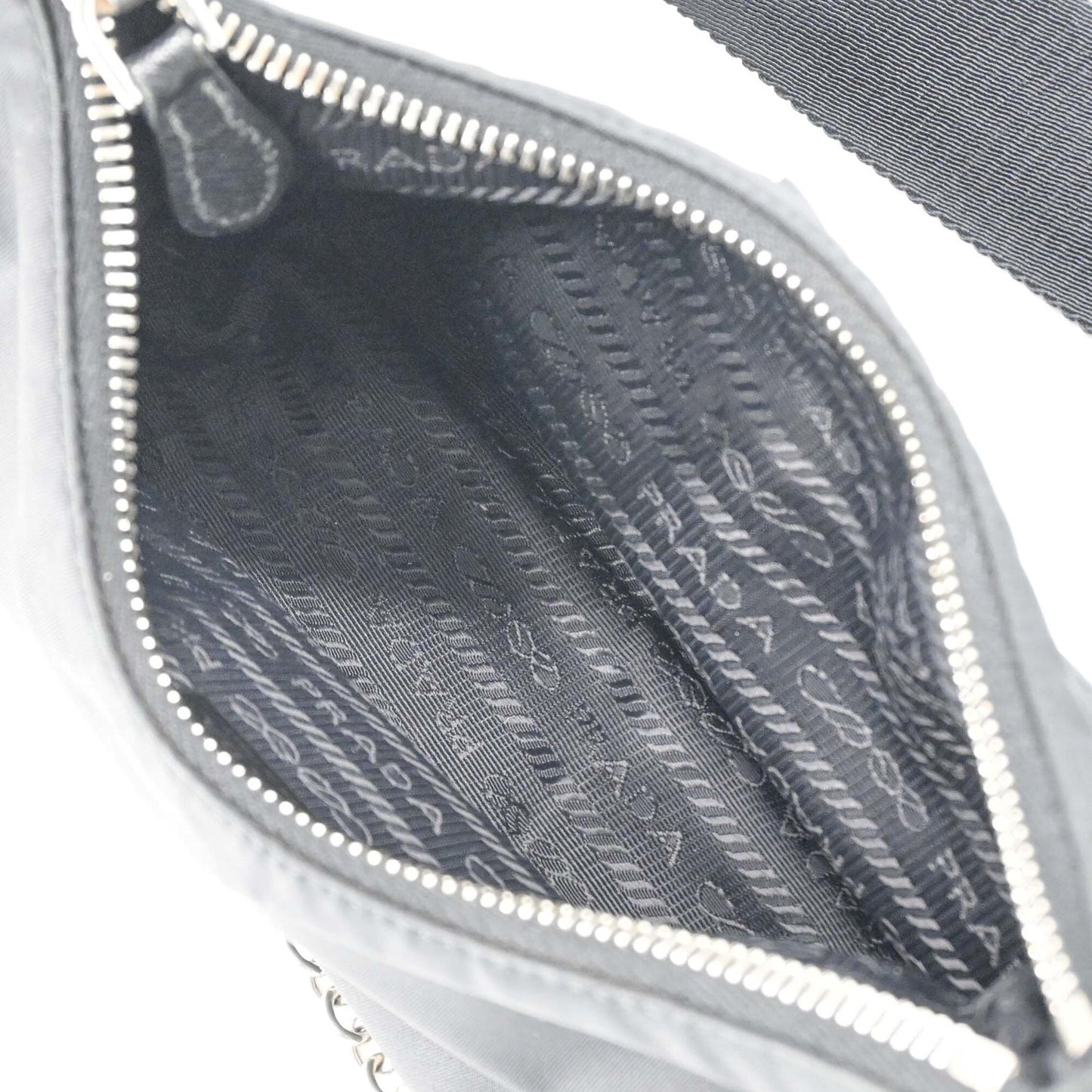 Prada Handbag Pouch Shoulder Bag Nylon Leather