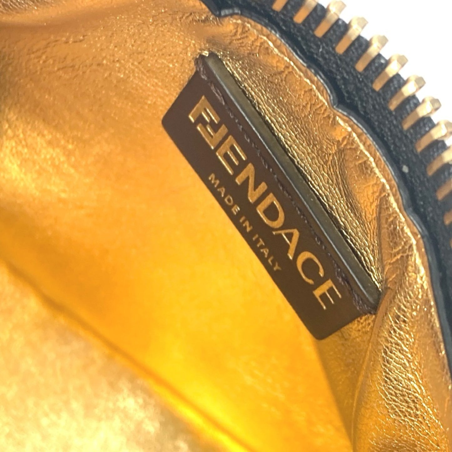 Fendi Clutch Bag Handbag Pouch Nylon Leather