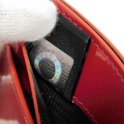 Patent leather card case bvlgari