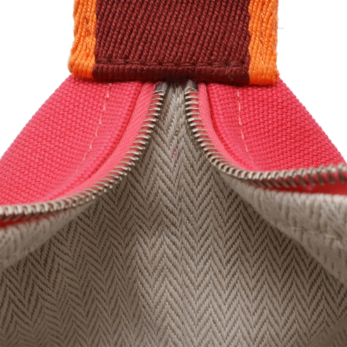 HERMES Handbag Pouch Canvas