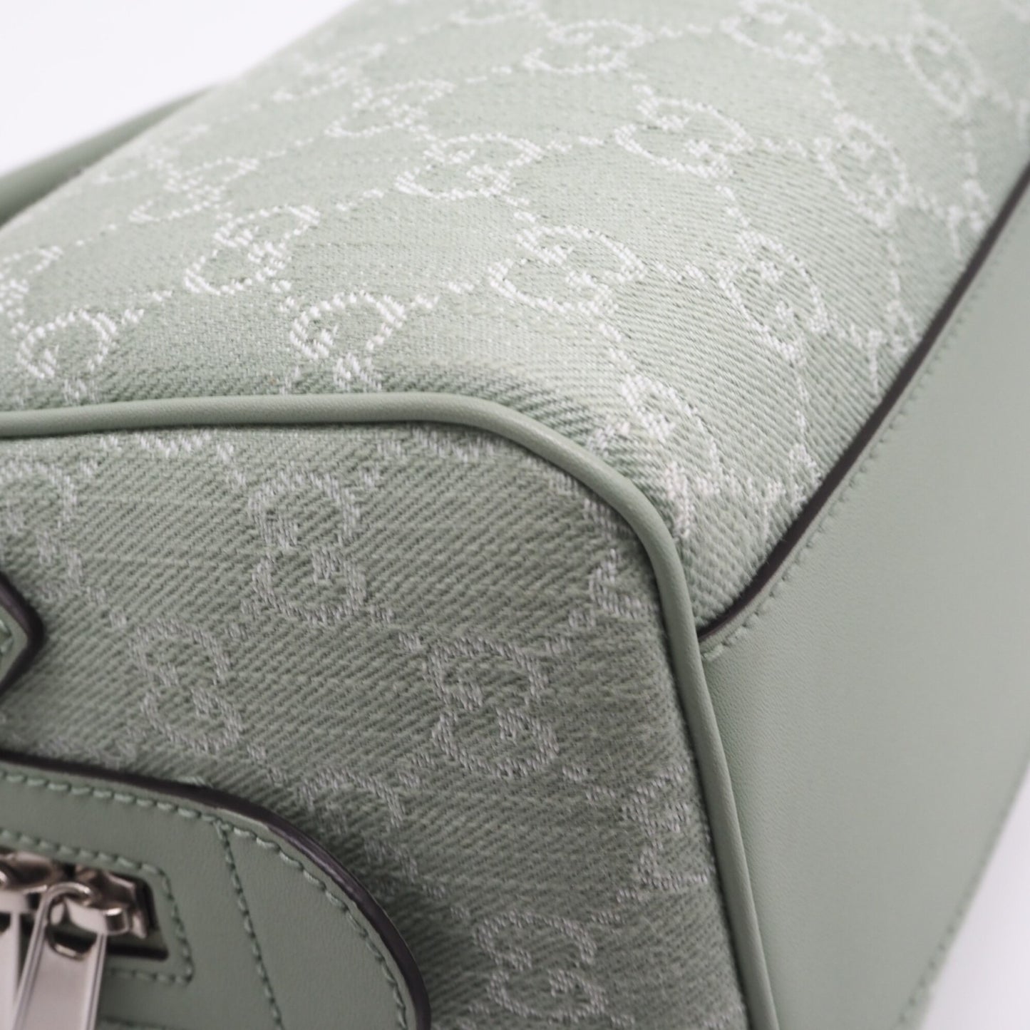 GUCCI Boston Bag Handbag Gg Canvas
