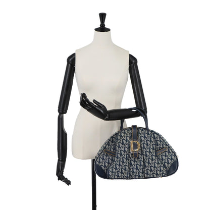 CHRISTIAN DIOR Handbag Saddle Bag Canvas Leather
