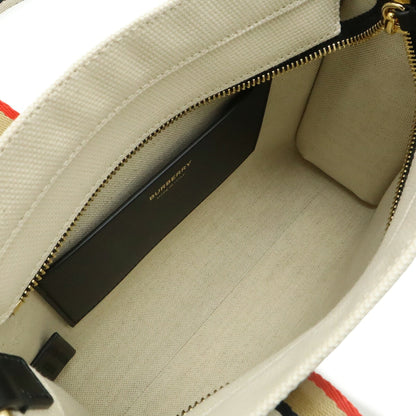 BURBERRY Shoulder Bag Tote Bag Canvas Leather