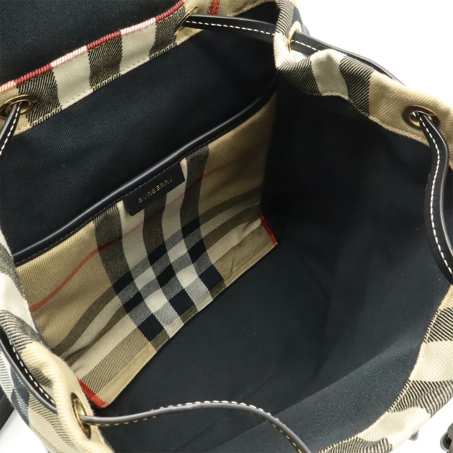 BURBERRY Backpack Canvas Leather