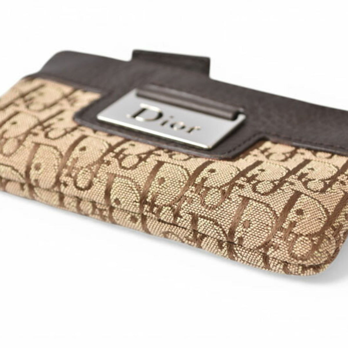 CHRISTIAN DIOR Pouch Leather Canvas