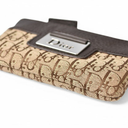 CHRISTIAN DIOR Pouch Leather Canvas