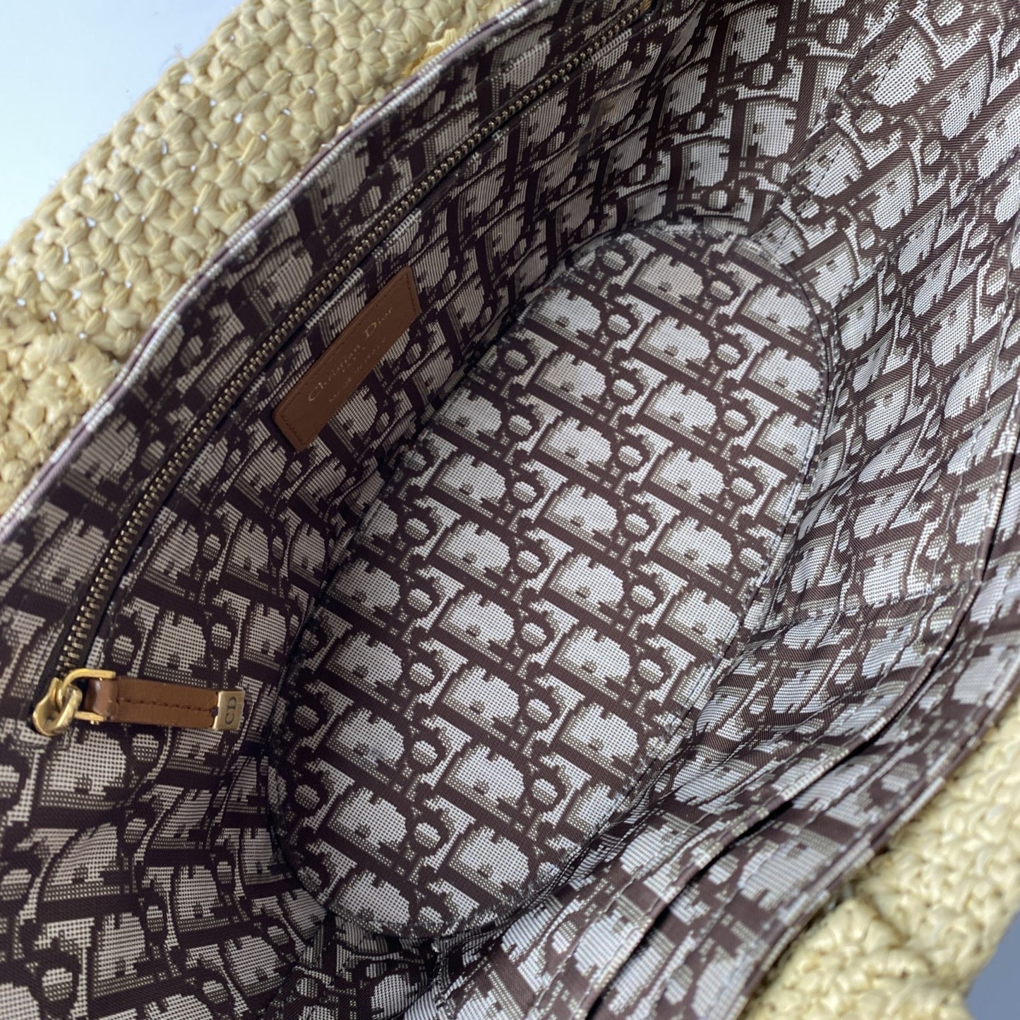 Christian Dior Shoulder Raffia Bag
