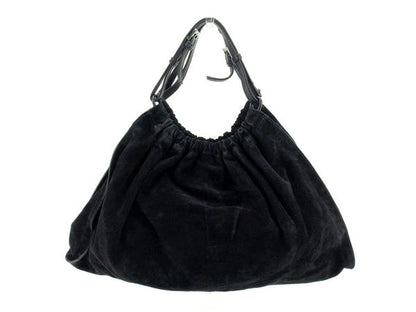 Gucci Tote Bag Gg Canvas Black X Black Silver