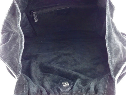 Gucci Tote Bag Gg Canvas Black X Black Silver
