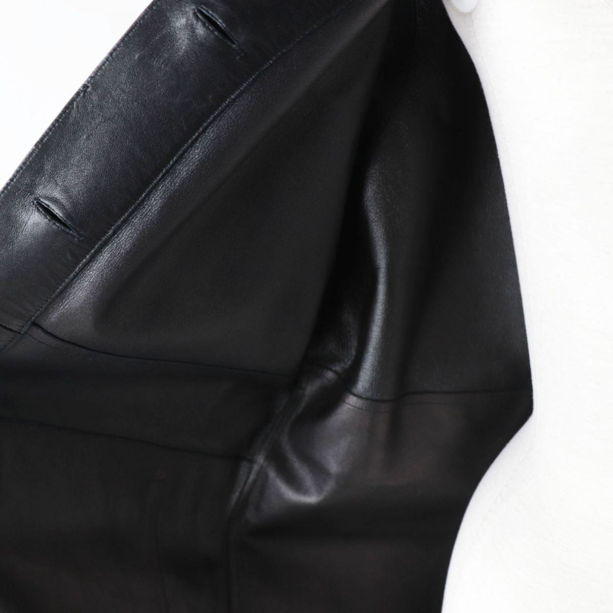 Hermes Vest Lamb Leather Black Women 36