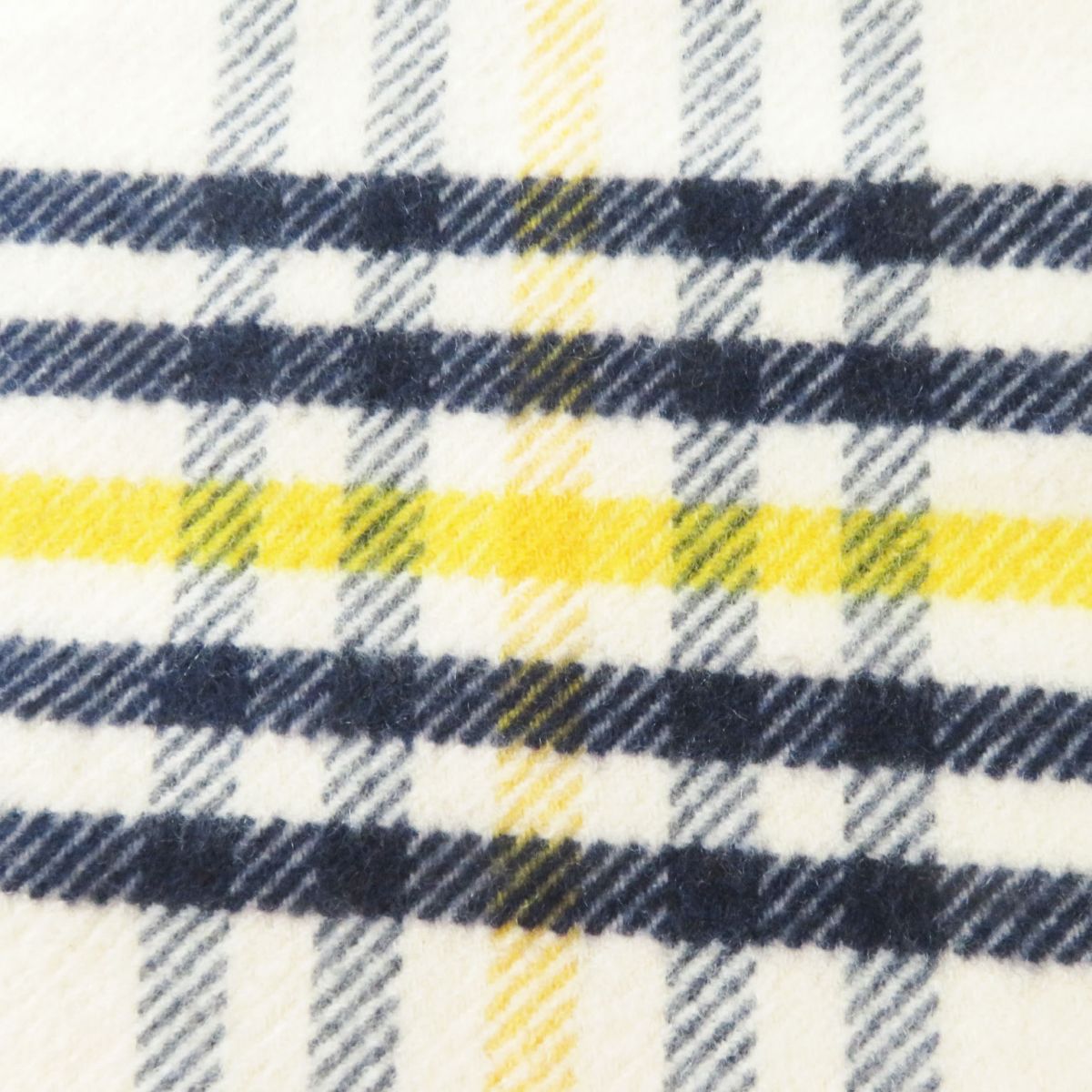 Hermes Scarf Image Reference Light Beige X Navy X Yellow<Br>
Check Pattern Women