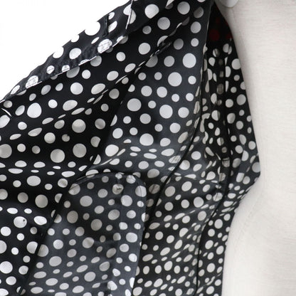 Louis Vuitton Trench Coat Image Reference Black X White (Dot Pattern) Women