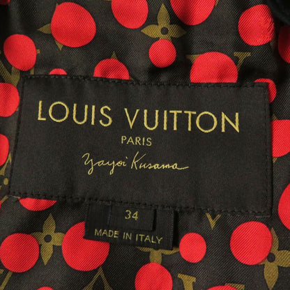 Louis Vuitton Trench Coat Image Reference Black X White (Dot Pattern) Women