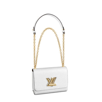 Louis Vuitton Shoulder Bag M55513 Epi Leather White Chainshoulder Bag Bron Twist Mm Women