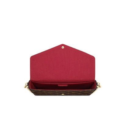 Louis Vuitton Shoulder Bag M61276 Monogram Canvas, Leather Brown Mini Bag Clutch Bag Chainshoulder