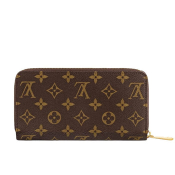 Louis Vuitton Long Wallet Purse M63379 Monogram Canvas Brown Zippy Wallet Monogram Zip Around Long