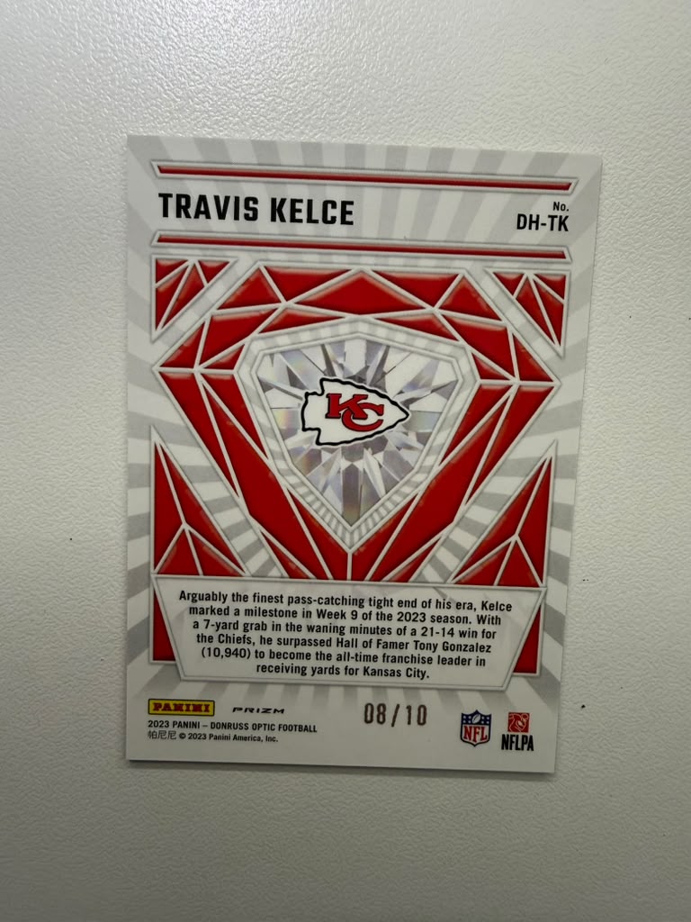 Travis Kelce Diamond Hands Gold 08/ 10