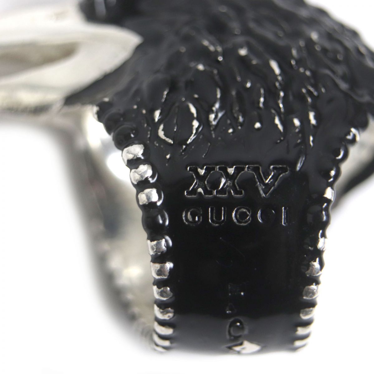 Gucci Ring Main?Fag925 Black X Silver Mens 14