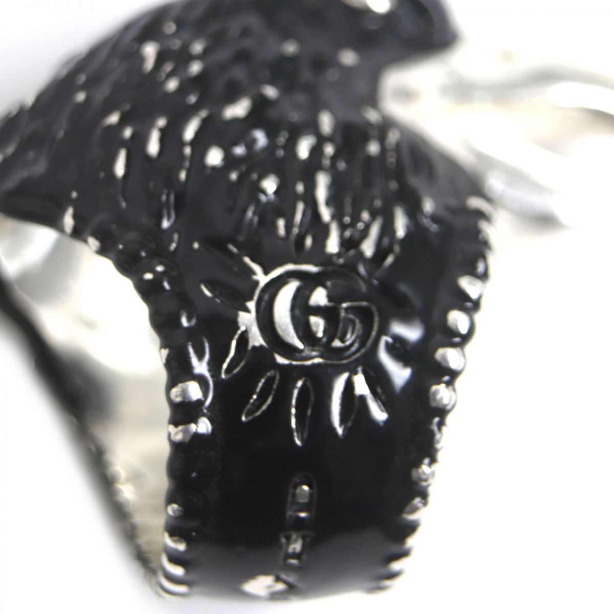 Gucci Ring Main?Fag925 Black X Silver Mens 14