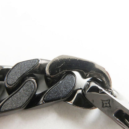 Louis Vuitton Necklace Mp2853 Gold Plated, Color Stone Black X Silver Mens