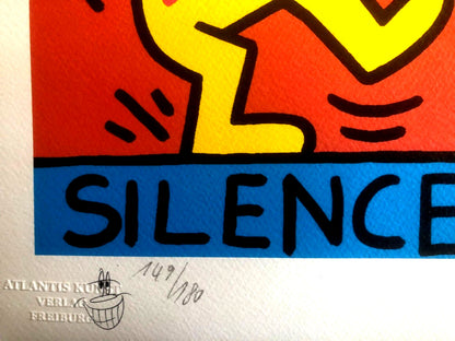 Keith Haring Lithograph Certified Coa 180 Ex