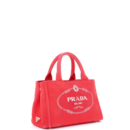 Prada Canapa Tote Canvas Mini