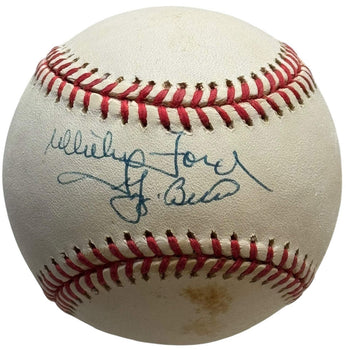 Whitey Ford Yogi Berra Autographed Official American League Baseball (Jsa)