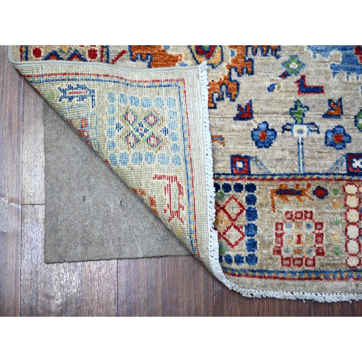 3'1"X5' Gray Aryana Mahal Design Vegetable Dyes Oriental Rug