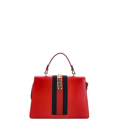 Gucci Sylvie Top Handle Bag Leather Medium