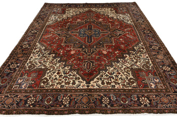 Handmade Serapi Heriz Oriental Rug 7X9 Ft Vintage