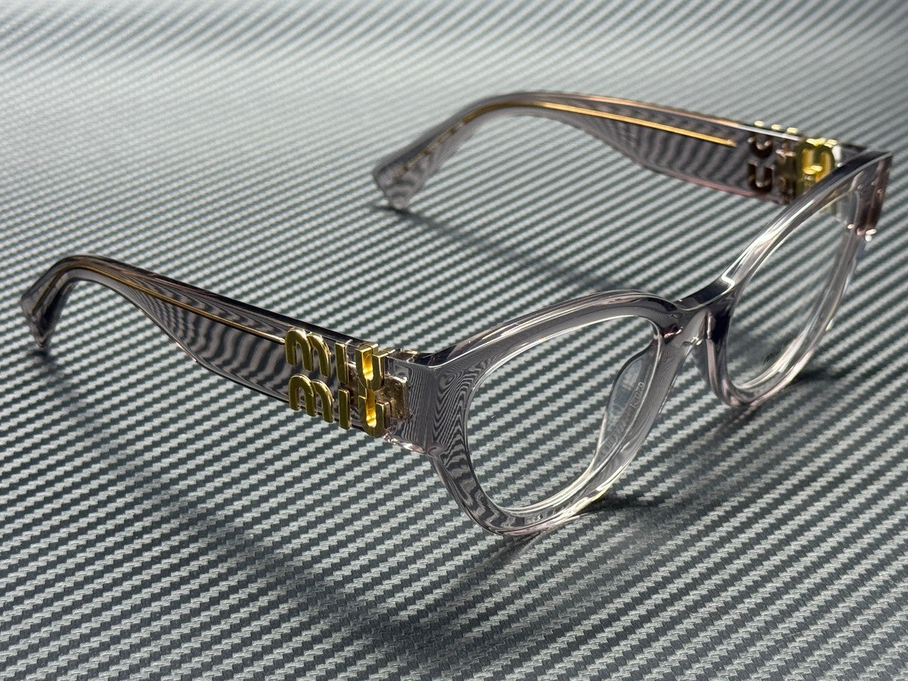 MIU MU 01VV 12W1O1 Transparent Mauve Women's 52 mm Eyeglasses