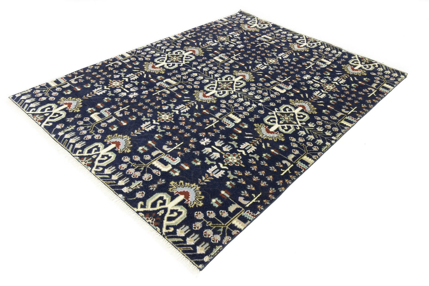 Handmade Oriental Rug Tribal Allover Floral Design Carpet Living Room 8X10 ft