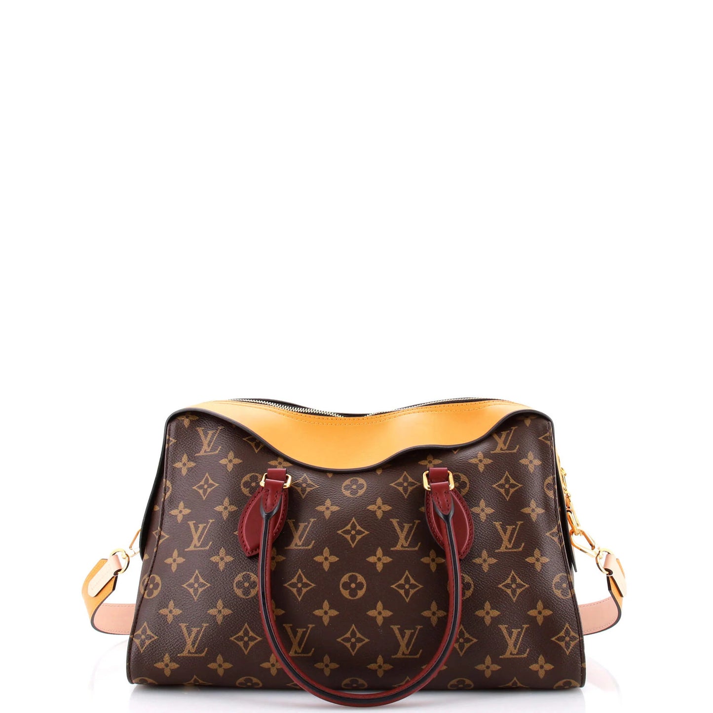Louis Vuitton Tuileries Handbag Monogram Canvas With Leather