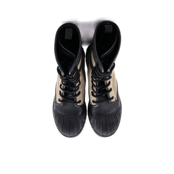 Christian Dior Women'S D-Major Ankle Boots Technical Fabric With Leather