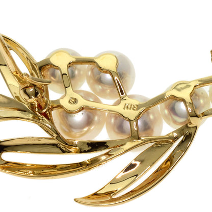 Mikimoto Pearl Pearl Brooch K18 Yellow Gold