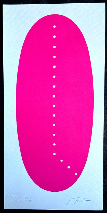 Lucio Fontana Lithograph 1978 - Coa Signed In Pen (Hand Numbered)