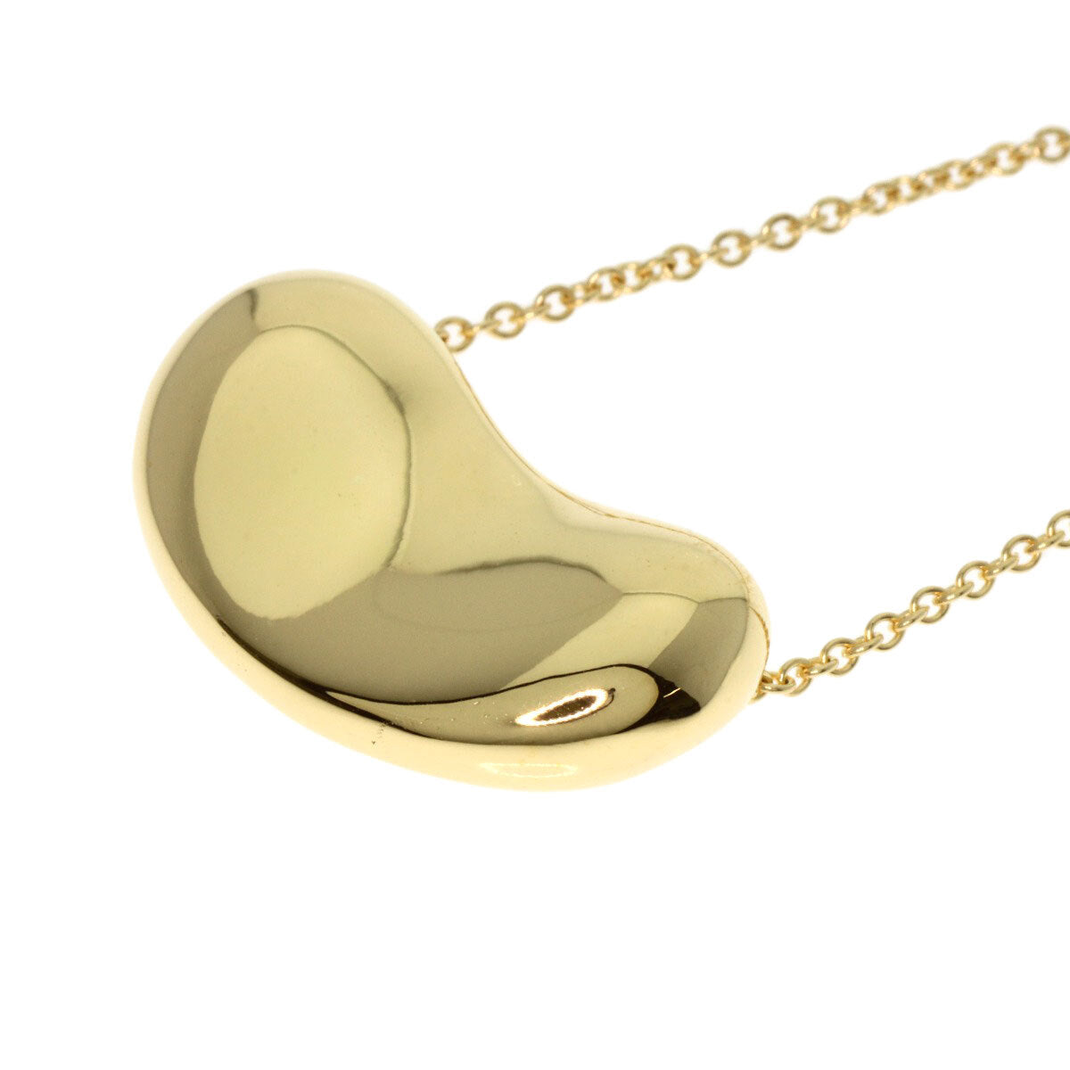 Tiffany&Co. Bean Necklace K18 Yellow Gold Ladies