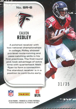 Calvin Ridley 2018 Panini Rookie And Stars Stellar Rookies Orange Rookie Card