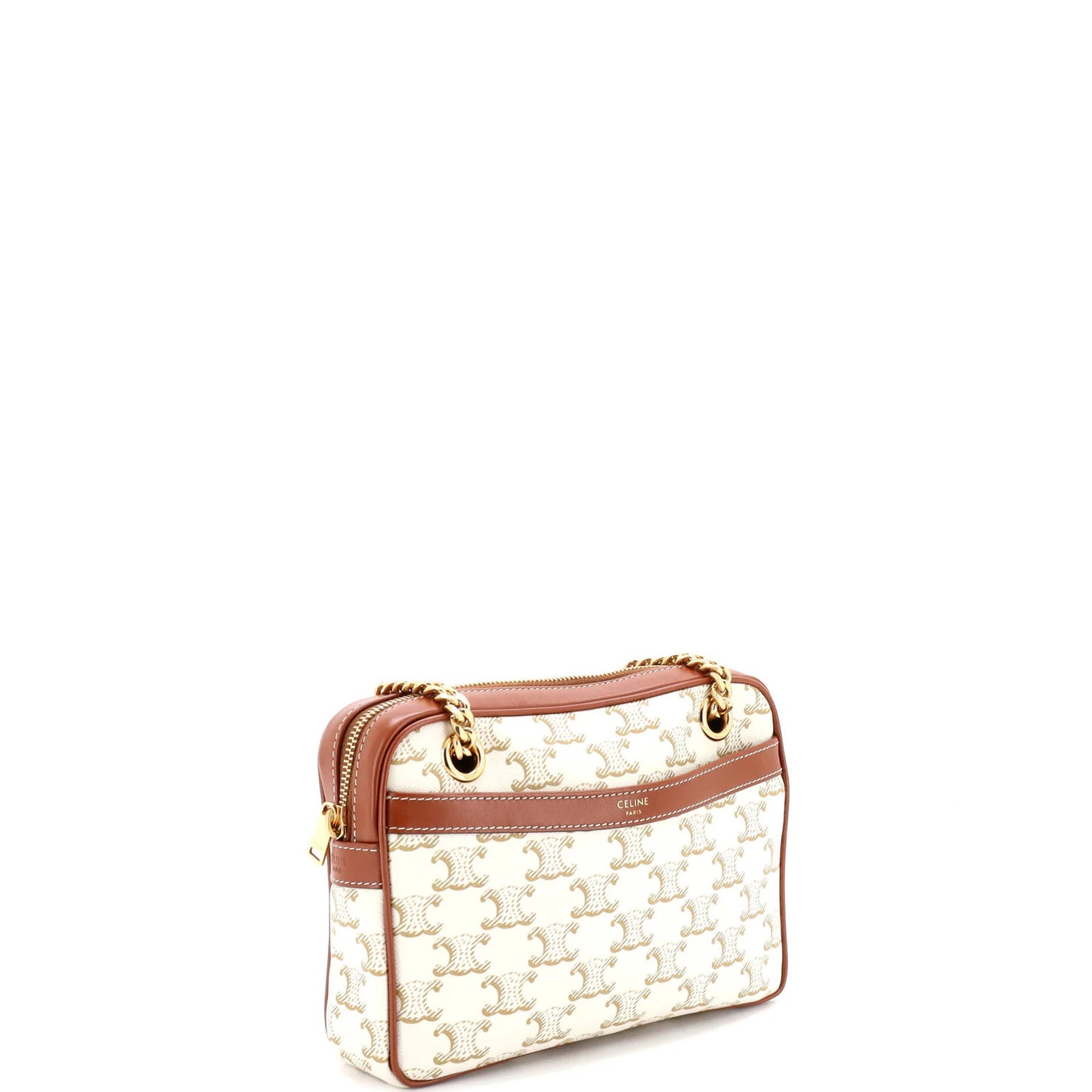 Celine Patapans Bag Triomphe Coated Canvas Small