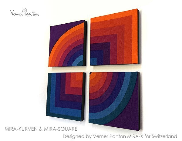 Verner Panton Mira X Kurven 4Sets Original Cloth Wall Art Board Mid Century