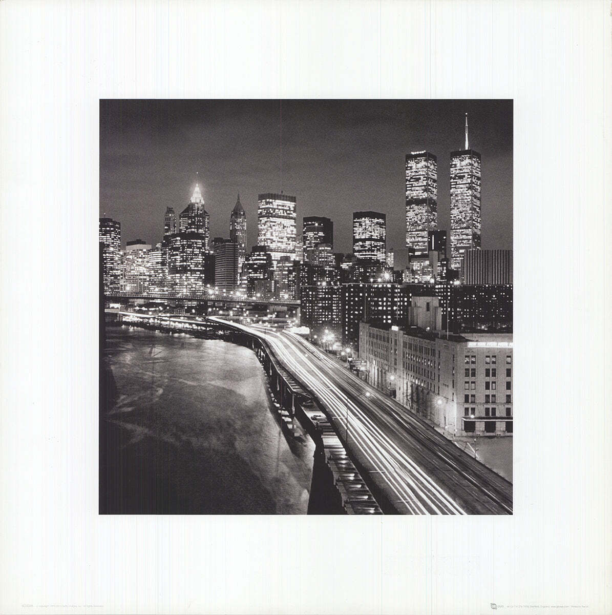 Phot ARTIST UNKNOWN New York City Skyline 15.75" x 15.75" Offset Lithograph 2003